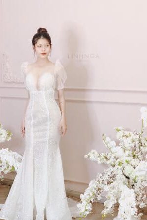 VÁY ĐUÔI CÁ TAY BỒNG NHẸ NHÀNG-LMBCT005