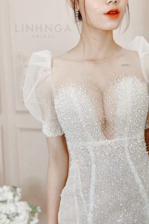 VÁY ĐUÔI CÁ TAY BỒNG NHẸ NHÀNG-LMBCT005