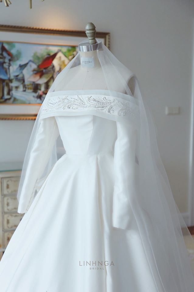 Ý nghĩa váy cưới Thúy Vân 3 mẫu váy cưới được thiết kế riêng bởi Linh Nga Bridal