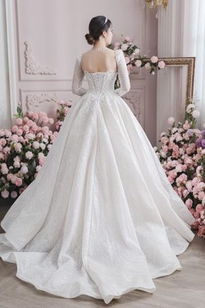 Váy cưới làm lễ Luxury LT271