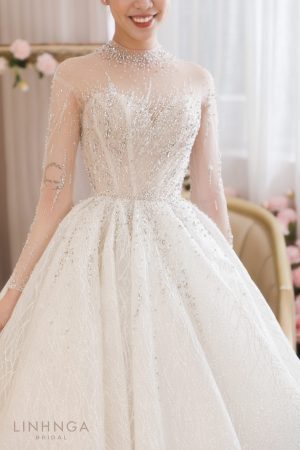 Váy cưới làm lễ Luxury LT273