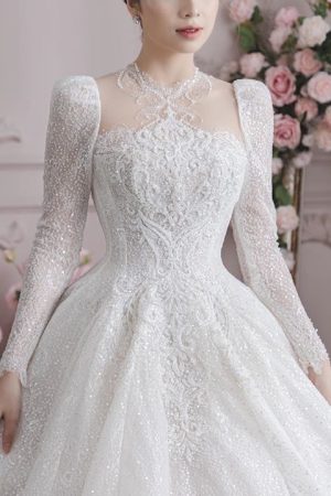 Váy cưới làm lễ Luxury LT271
