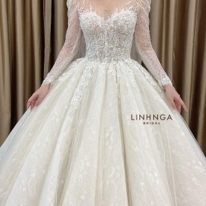Váy cưới làm lễ luxury-HNL184