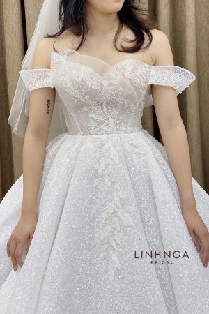 Váy cưới làm lễ luxury HNL262