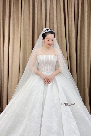 Váy cưới làm lễ luxury HNL264