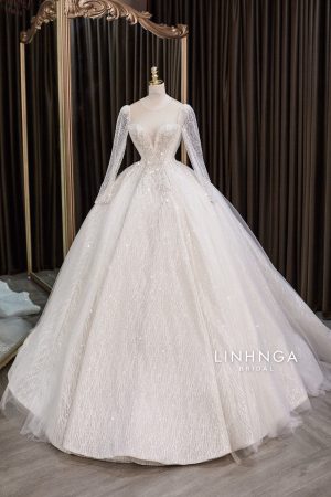 Váy cưới làm lễ luxury LT348