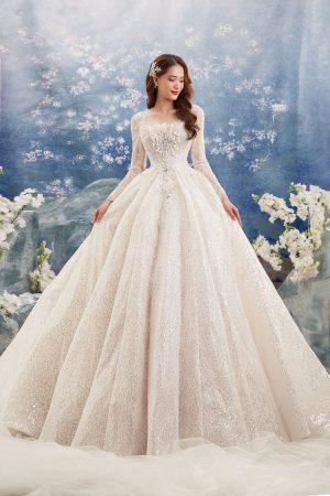 Váy cưới làm lễ luxury-LT357