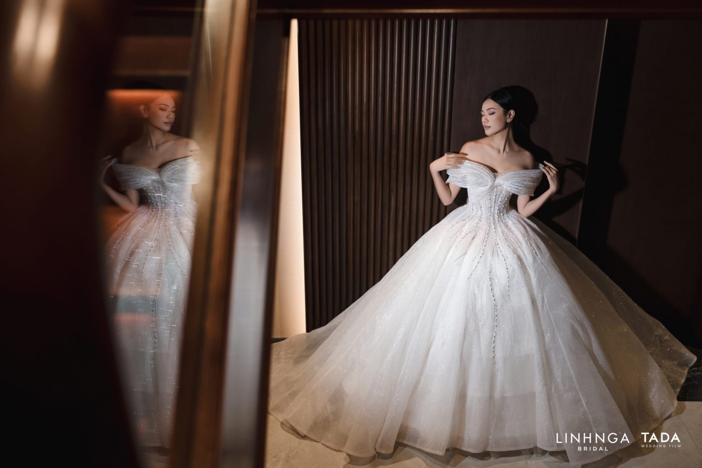 Trung Quốc gió phong cách nướng chiếc váy cô dâu 2020 mùa hè mới dài tay
