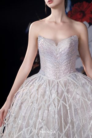 Váy bàn suông A dòng luxury_LXBAT248