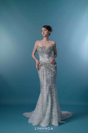 Váy bàn đuôi cá dòng luxury_ LXBCT192