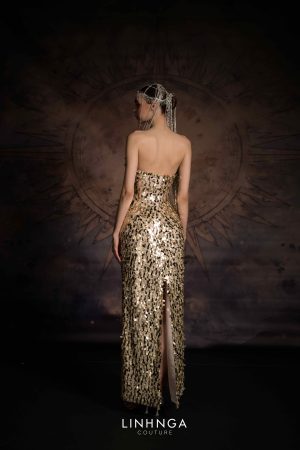 Váy bàn đuôi cá dòng luxury_ LXBCT203